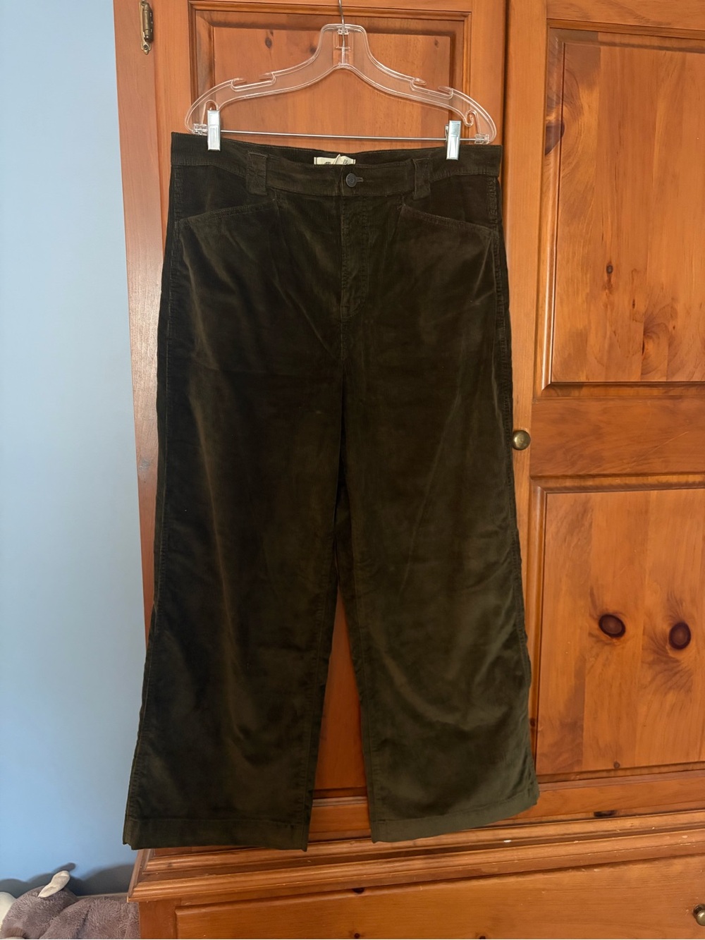 Women’s Madewell Wide-Leg Corduroy Pants - Dark Olive